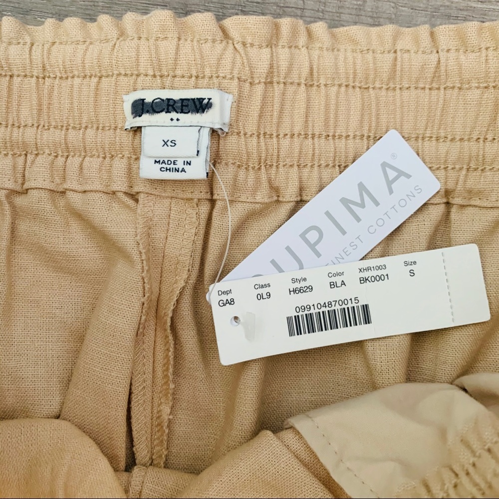 J. Crew NWT Linen‎ Supima Cotton Shorts Size XS - Picture 3 of 5